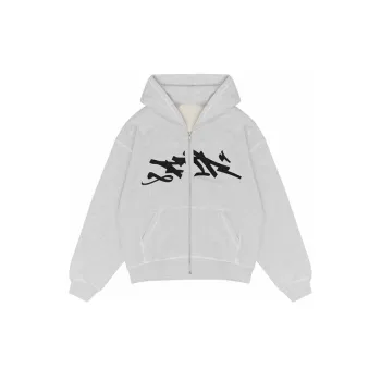 Street Print Seam Splice Oversized Hoodie