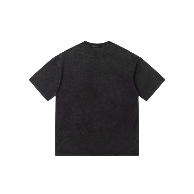 Retro Washed 100% Cotton T Shirt-3