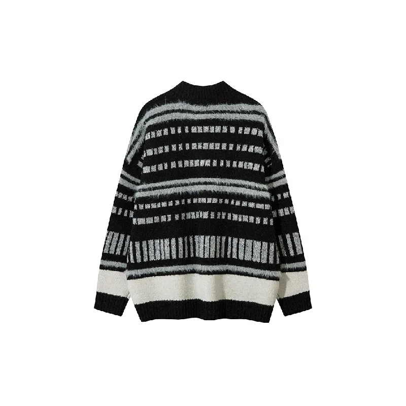 Retro Trendy Dense Loop Yarn Sweater-1