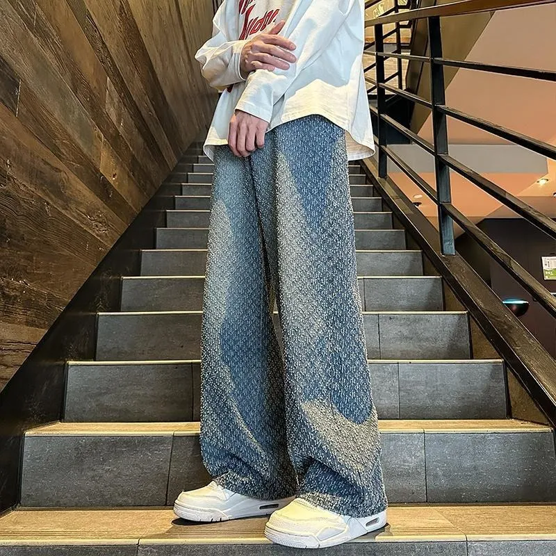 Fashionable Loose Straight Leg Jeans-1