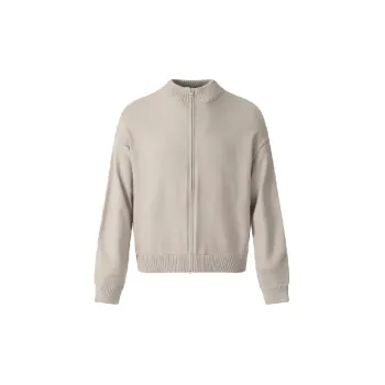 Trendy Zipper Blended Synthetic Fabrics Sweater