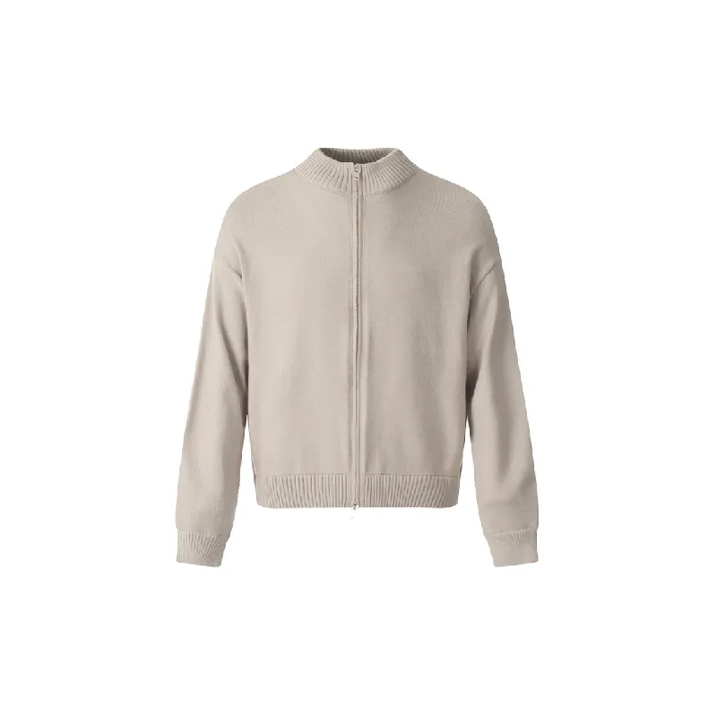 Trendy Zipper Blended Synthetic Fabrics Sweater-4