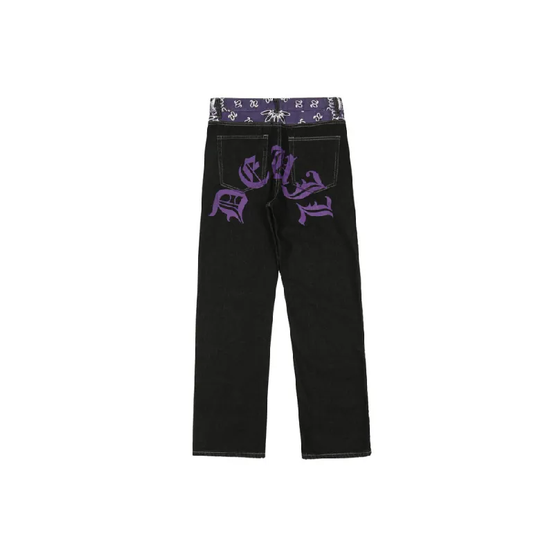 Trendy Contrast Color Jeans-1