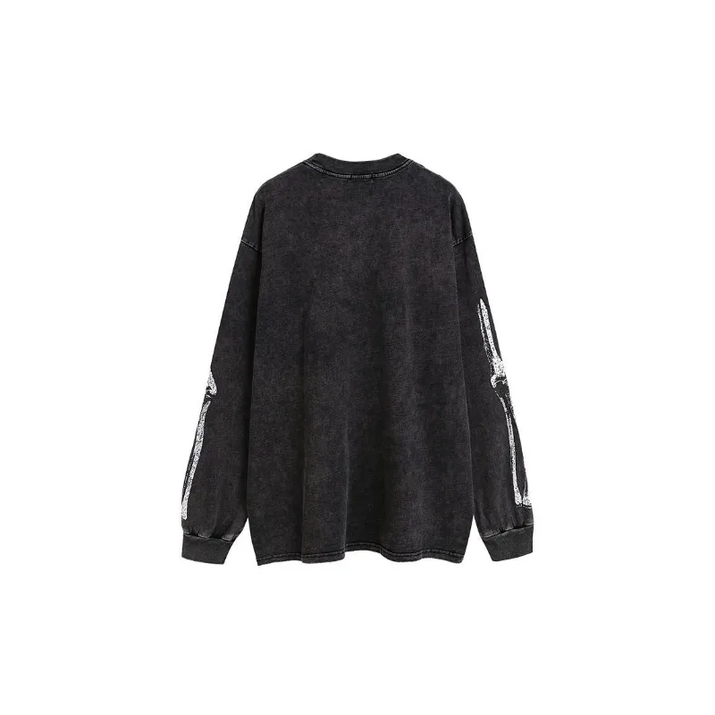 Retro Loose Long Sleeve T Shirt-1