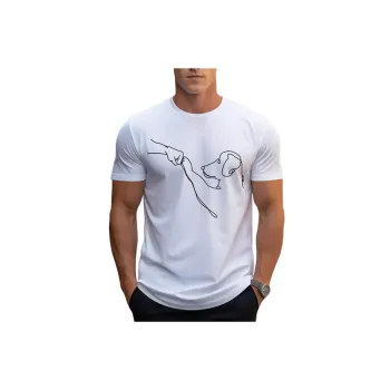 Sports Loose Printed 100% Cotton T Shirt