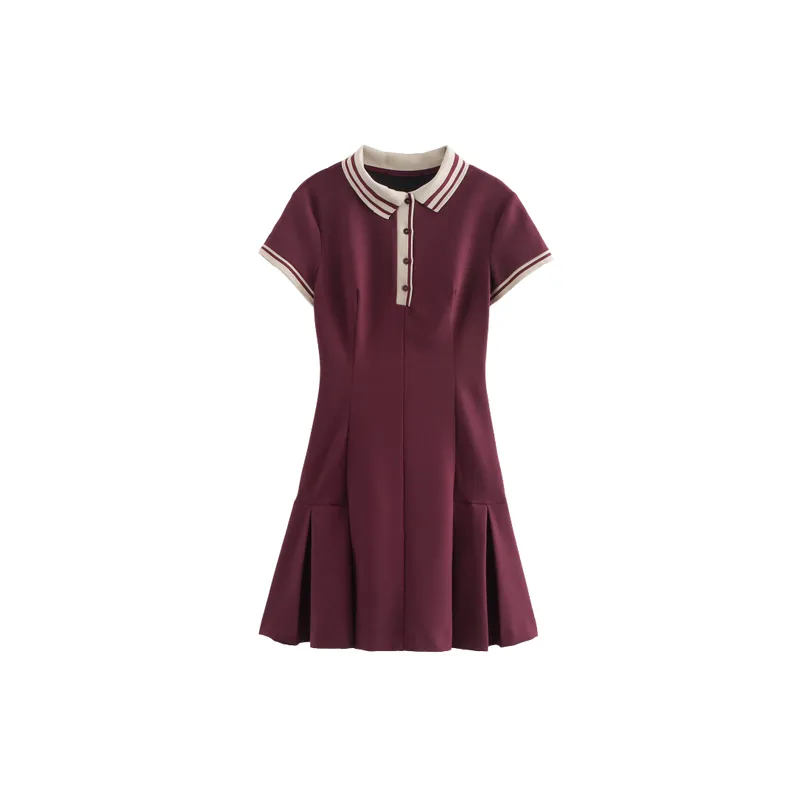 Casual Plain Polyester Dress Women