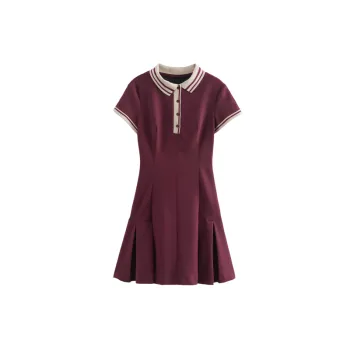 Casual Plain Polyester Dress Women