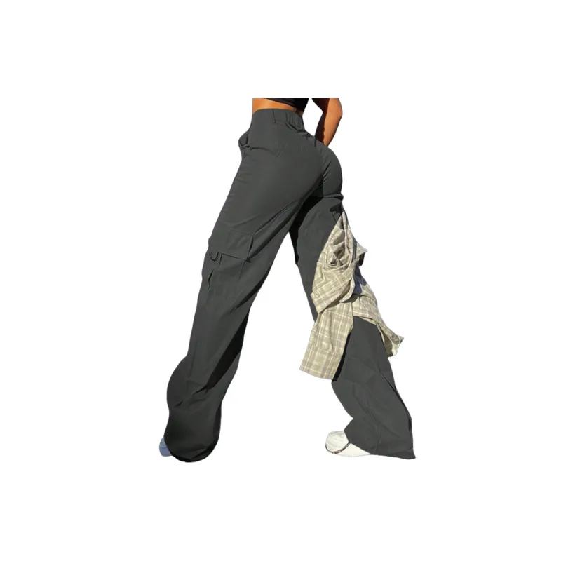 Fashionable Street Polyester Cargo Pants Women-3