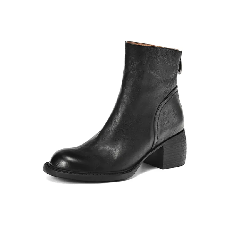 Funky Zipper Ankle Boots-3