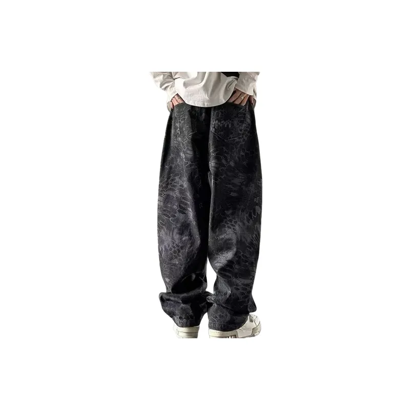 Retro Washed Camouflage Jeans-3