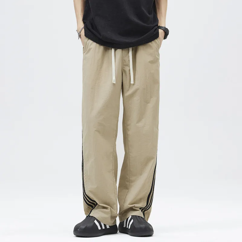 Fashionable Loose Nylon Casual Pants-3