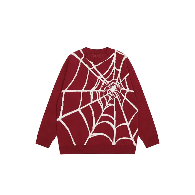 Spider Jacquard Crewneck Sweater-0