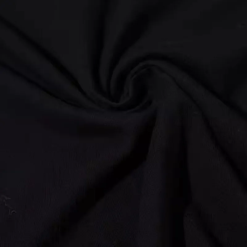 Contrast Color Loose Polyester T Shirt-3