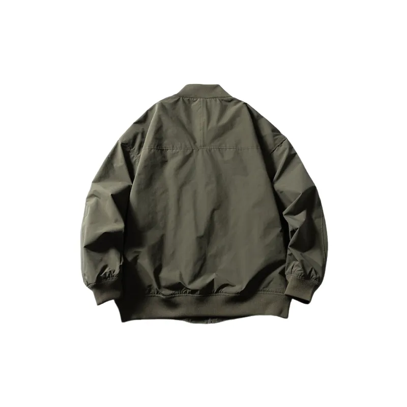 Retro Loose Blended Synthetic Fabrics Jacket-1