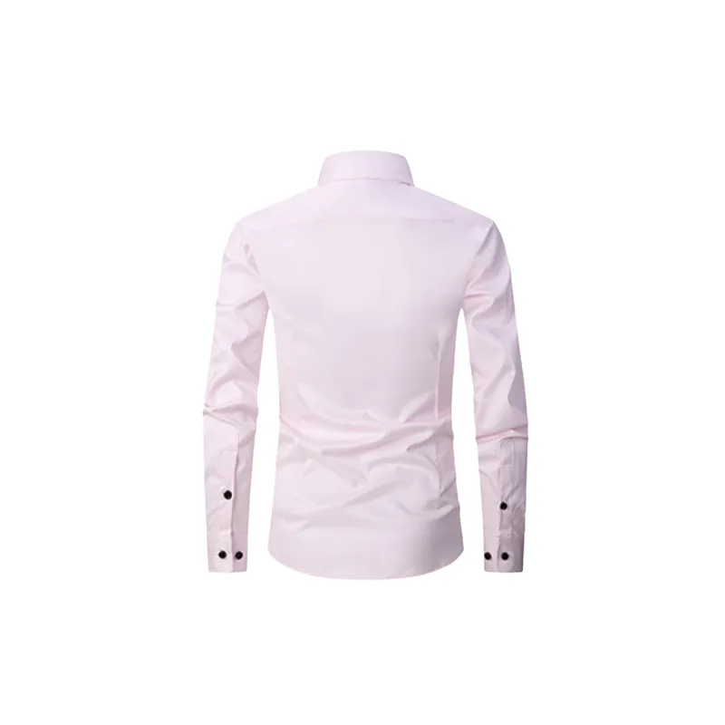 Business Plain Blended Synthetic Fabrics Shirt-9