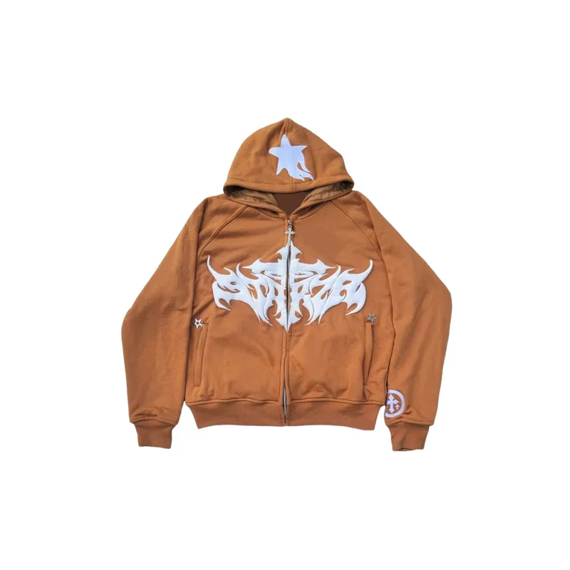 Street Print Zipper Sweatshirt-0