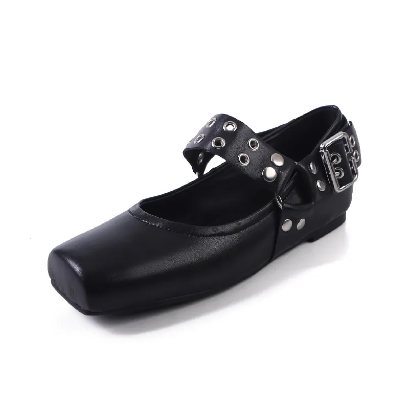Retro Plain Mary Jane Shoes-11