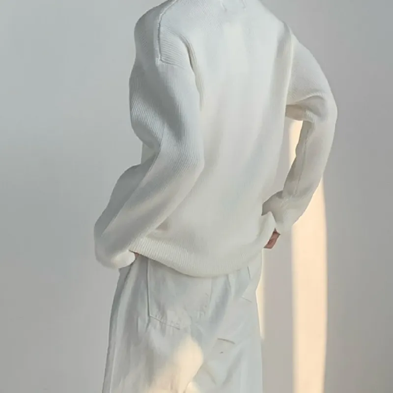 Trendy Plain Sweater-1