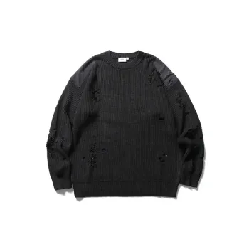 Contrast Color Stitching Loose Sweater