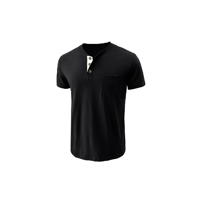 Simple Breathable Cotton Blended Fabric T Shirt-4