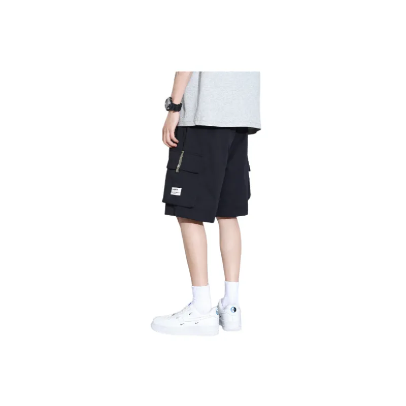 Casual Loose Polyester Cargo Shorts-3