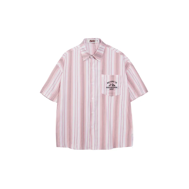 Casual Embroidered Ice Cotton Shirt-0