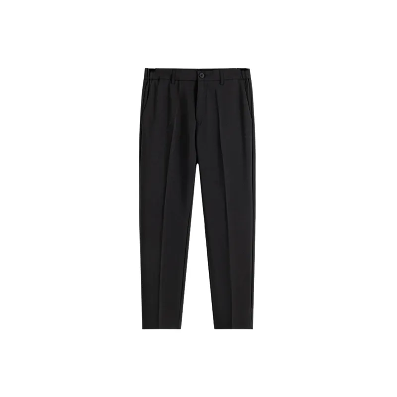 Casual Straight Leg Blended Synthetic Fabrics Suit Trousers-2