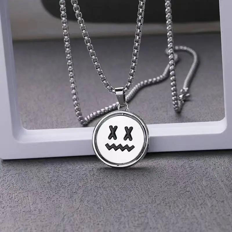 Trendy Smiling Face Necklace-2