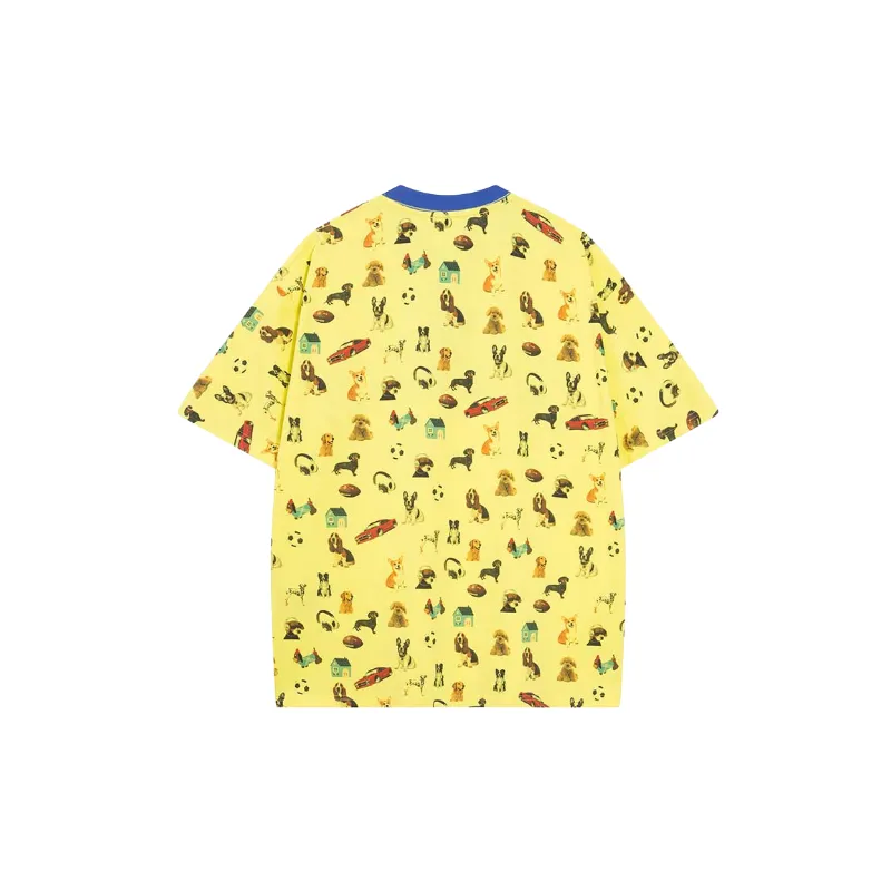 Casual Embroidery Cotton Blended Fabric T Shirt-5