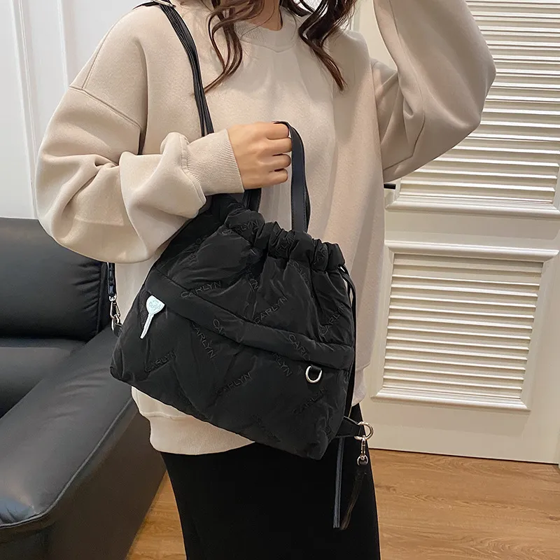 Fashionable Letter Embroidered Backpack-1