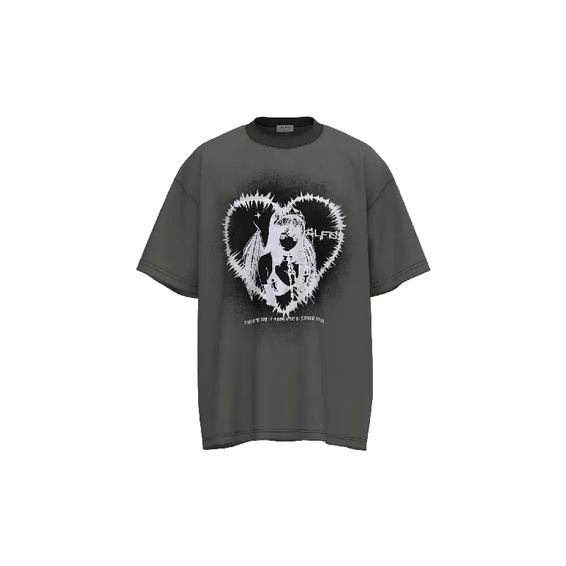 Fashionable Loose 100% Cotton T Shirt-0