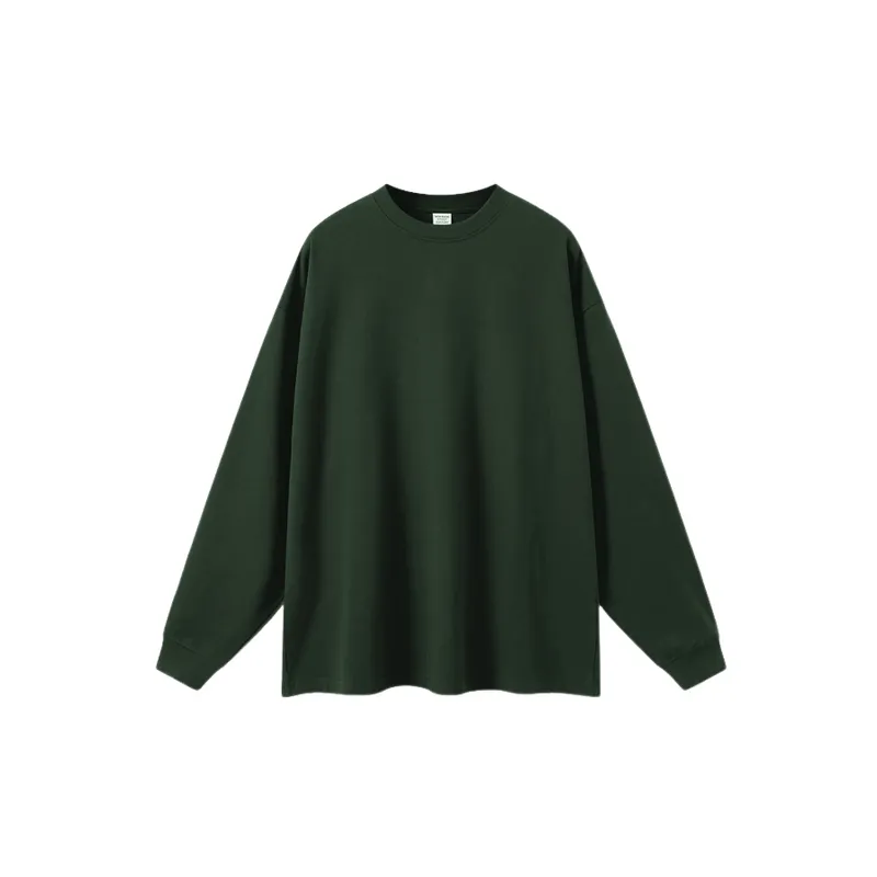 Plain Loose 100% Cotton Sweatshirt-10