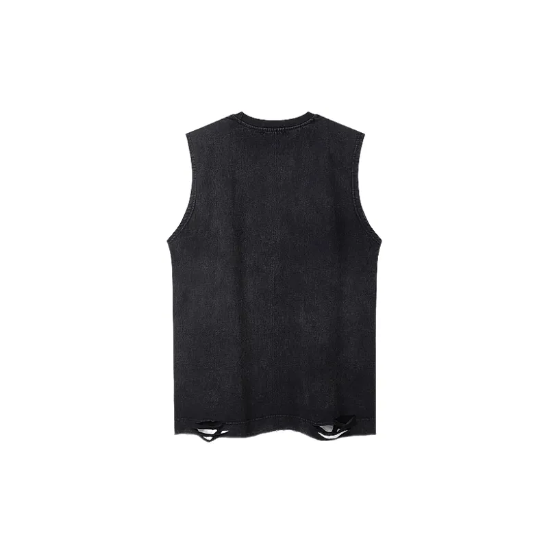 Retro Loose Cotton Vest-3