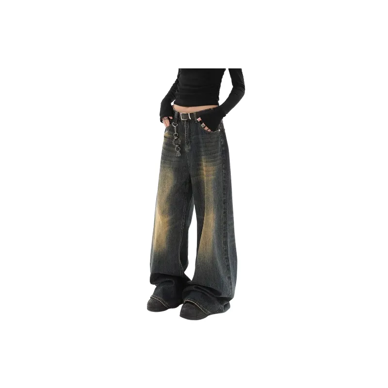 Retro Straight Leg Jeans-1