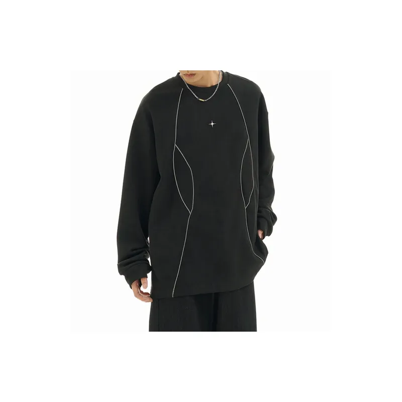Fashionable Loose Long Sleeve Sweatshirt-10
