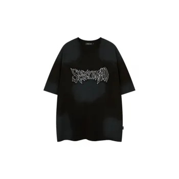 Dirty Dye Cloth Embroidered Short Top