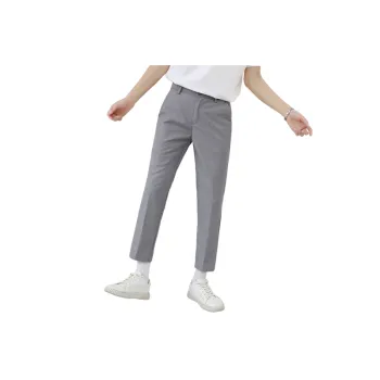 Casual Loose Cotton Blended Fabric Suit Trousers