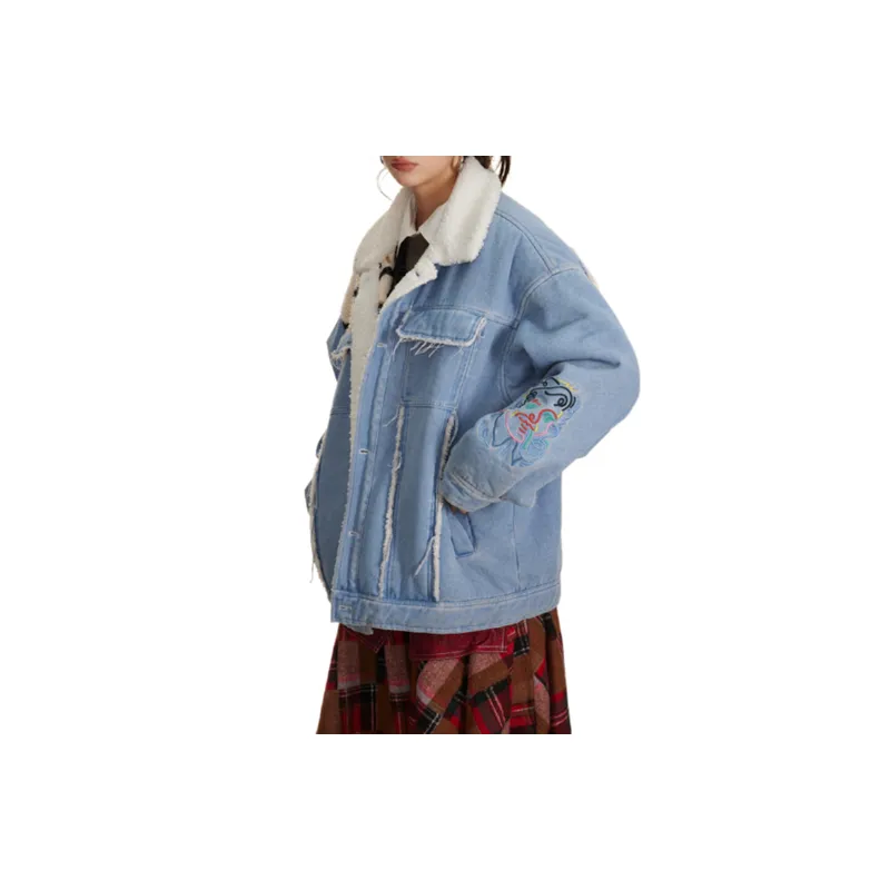 Street Niche Design Destructing Loose Cotton padded Jacket-3