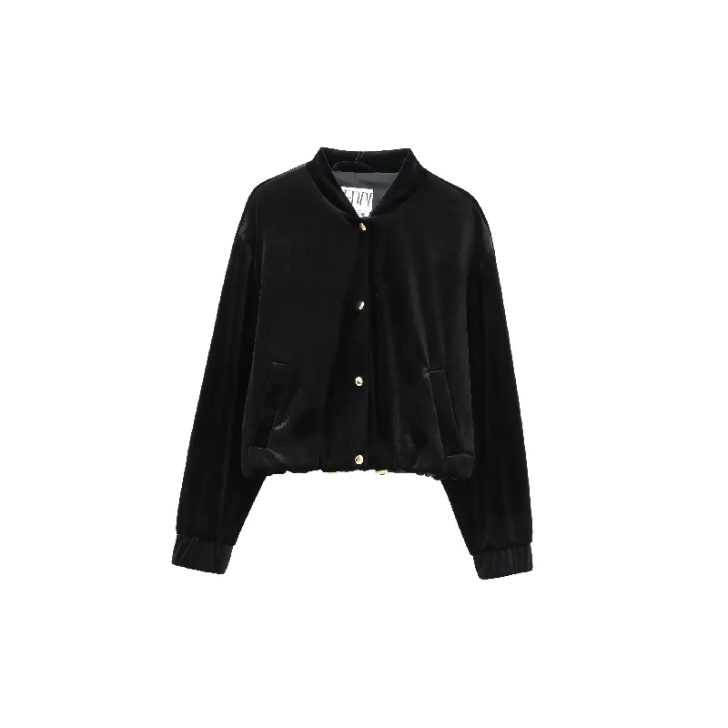 Casual Fashionable Polyester Velvet Jacket Women-0