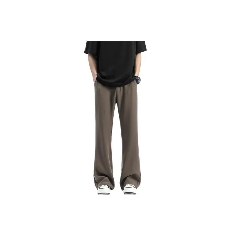 Fashionable Loose Blended Synthetic Fabrics Casual Pants-1