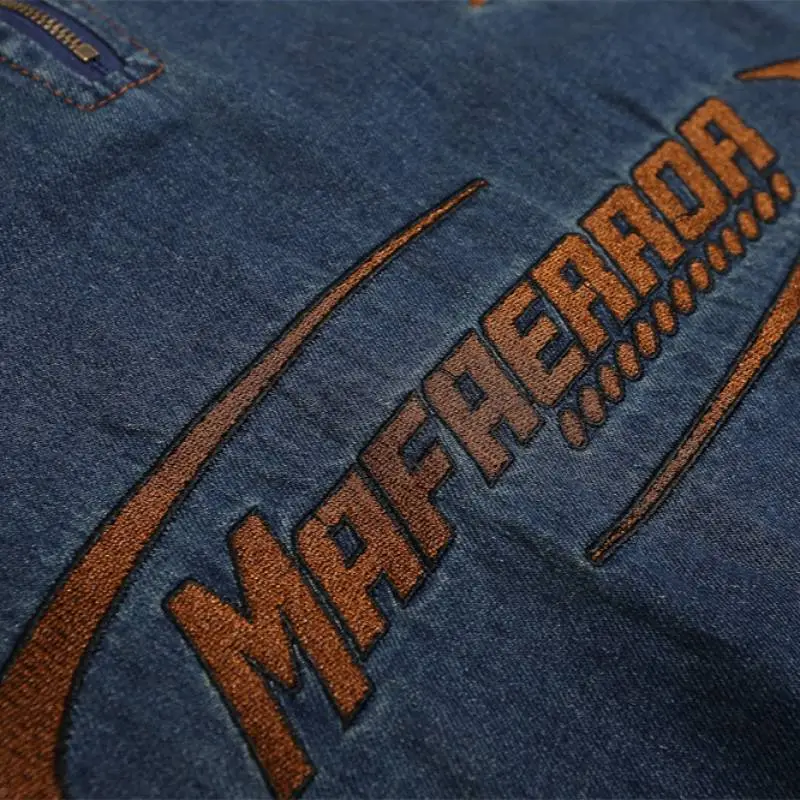 Retro Embroidery Loose Polo-5