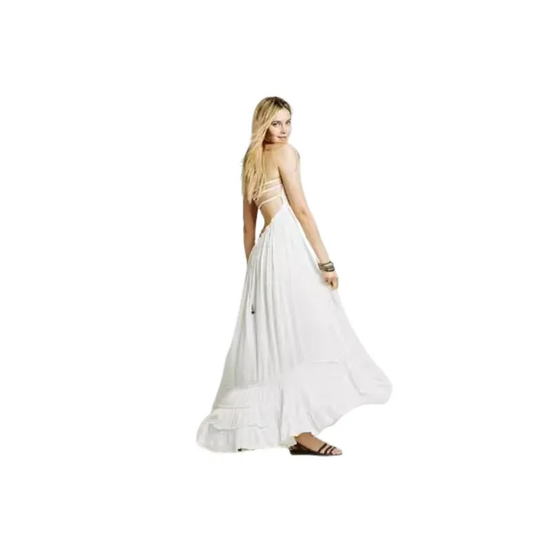 Fashionable Simple Cotton Slip Dress Women-5