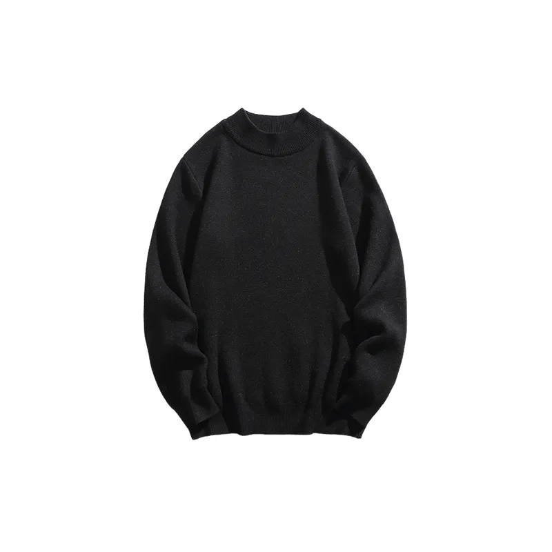 Casual Plain Cotton Blended Fabric Sweater-1