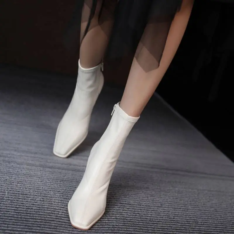 Basics Zipper Ankle Boots-10
