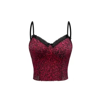 Funky Leopard Print Polyester Vest Women