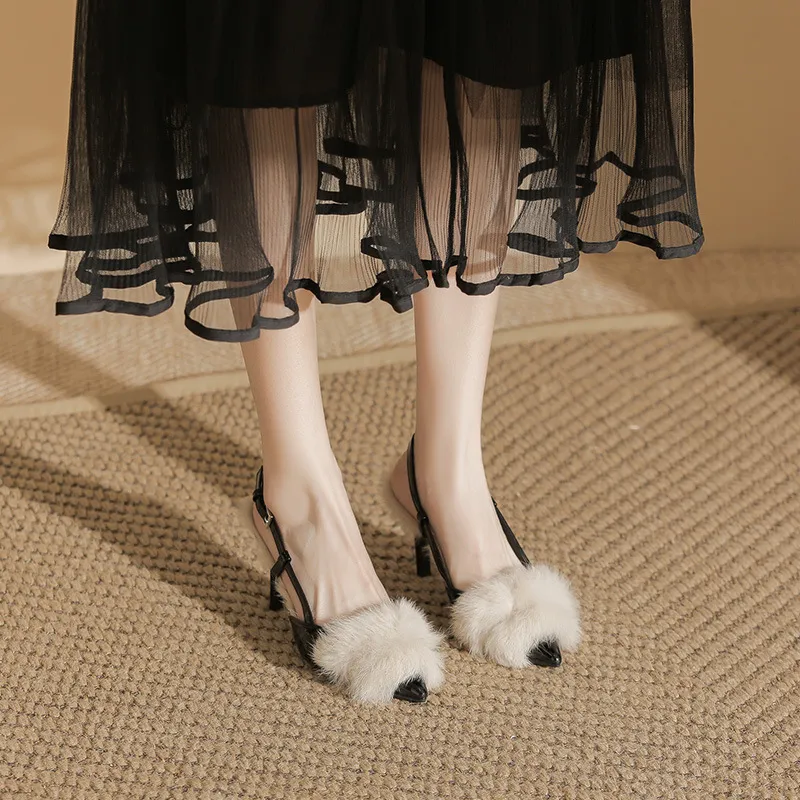 Elegant Raw Hem High Heels-1