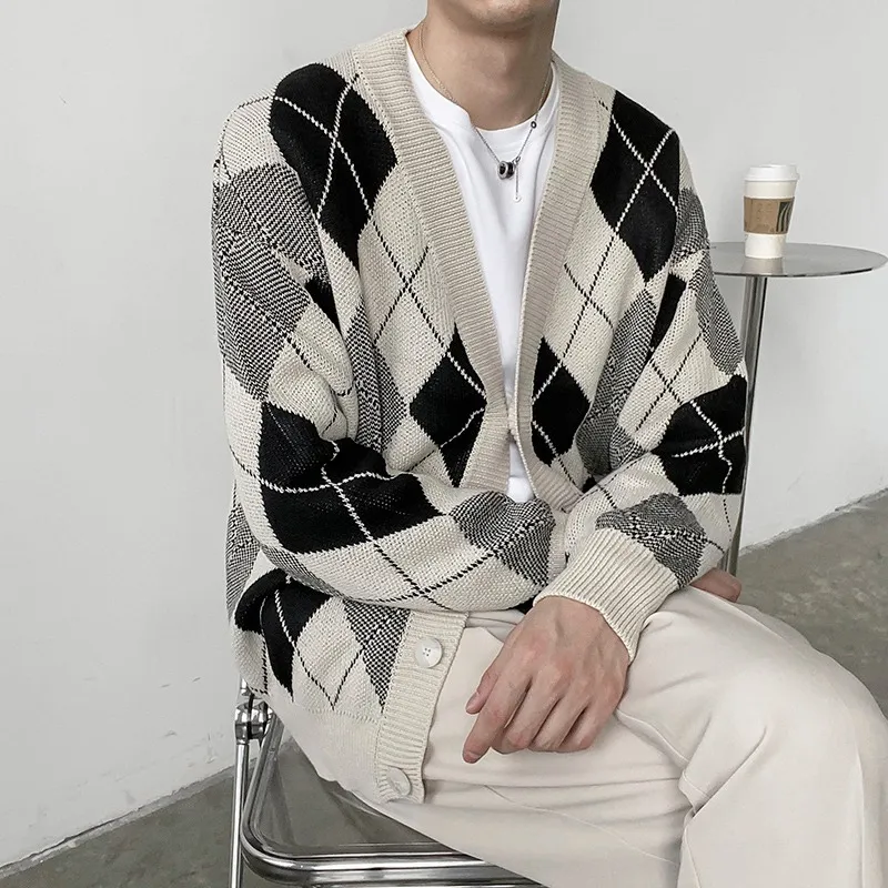 Casual Plaid Rabbit Hair Knitwear-2