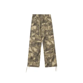 Camouflage Splash Ink Relaxed Loose Wide Leg Denim Pants