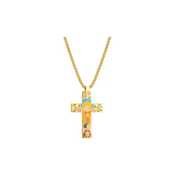 Retro Cross Hip hop Titanium Steel Necklace
