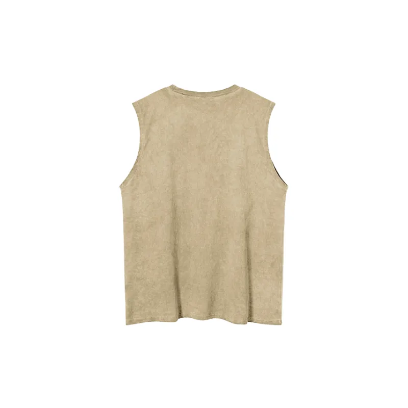 Street Loose 100% Cotton Vest-5